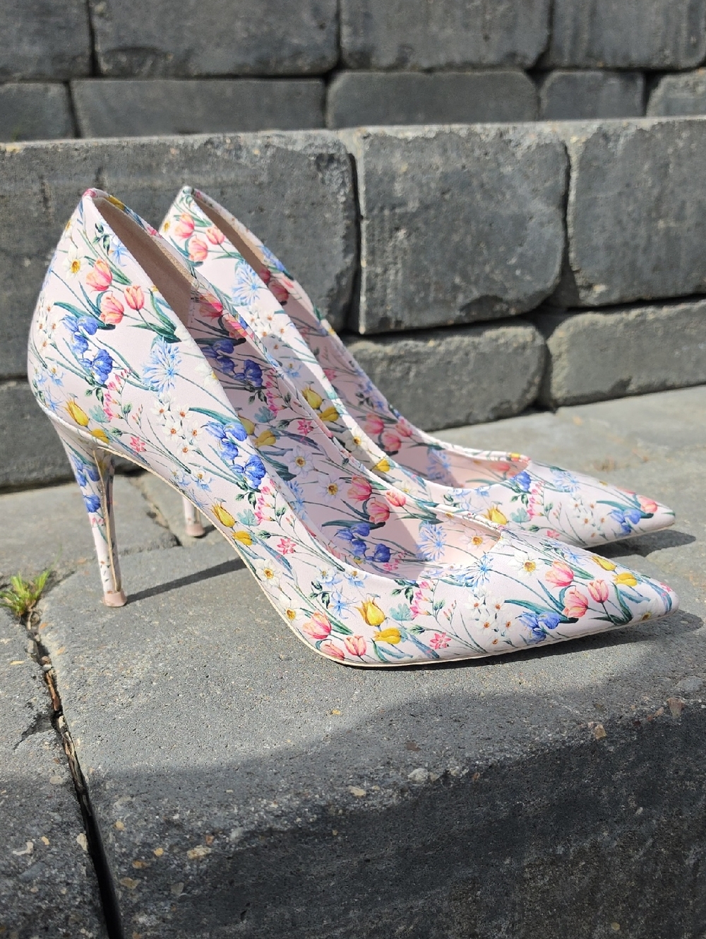 Aldo Floral Pointed-Toe Stiletto Pumps in Pastel Multi